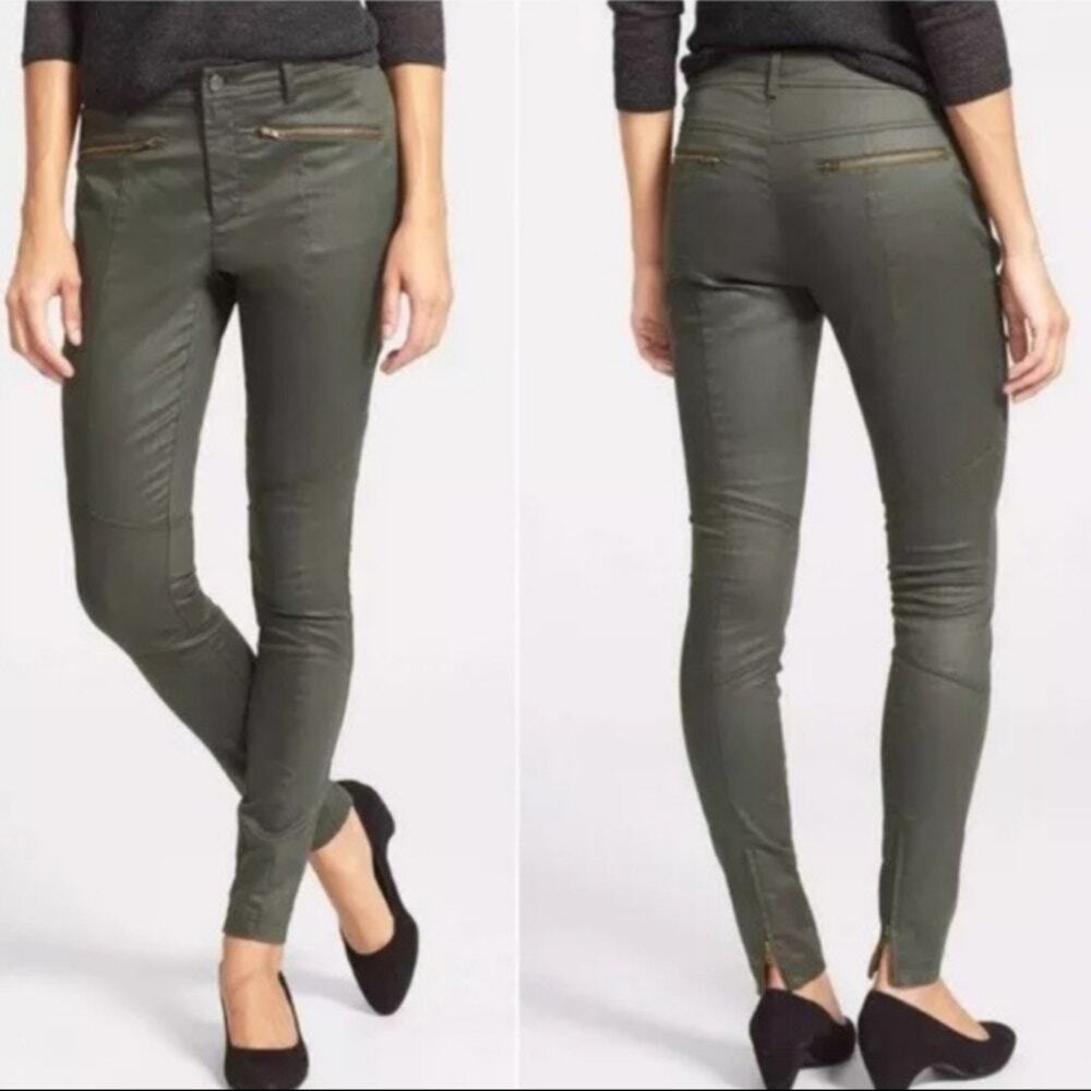 The Fisher Project by Eileen Fisher Khaki Green Skinny Leg Pants Size 8